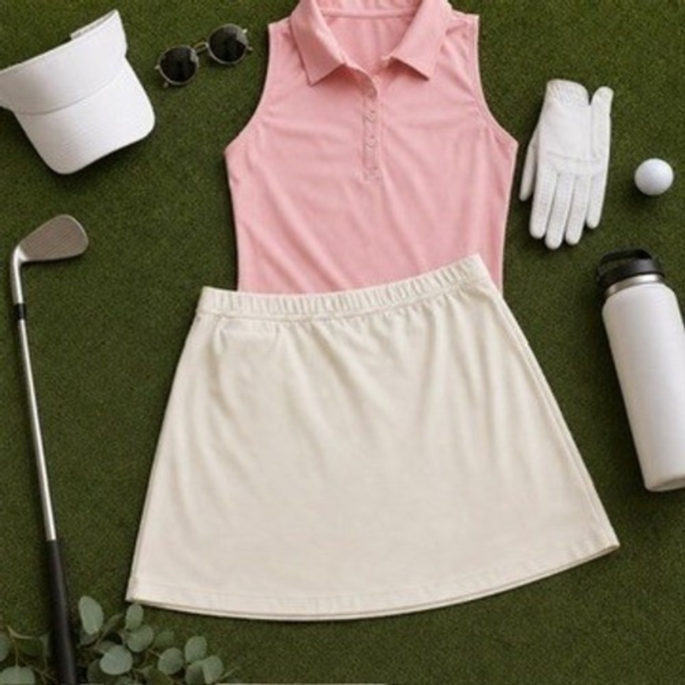 Maggie Lane Women's Golf Skort White Athletic Skirt Size Large